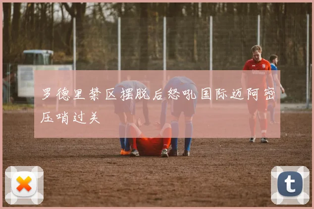 罗德里禁区摆脱后怒吼国际迈阿密压哨过关
